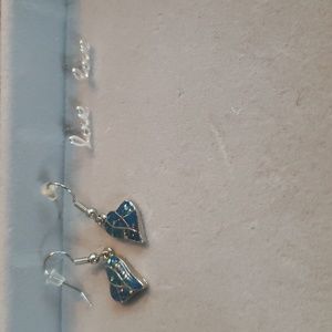 41. Drop Heart Earrings and Love Studs